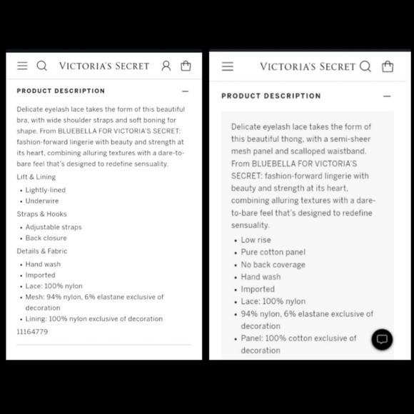 NEW 2 pc set BLUEBELLA @ VICTORIA'S SECRET MARINA BRA & THONG PANTY - Picture 10 of 13